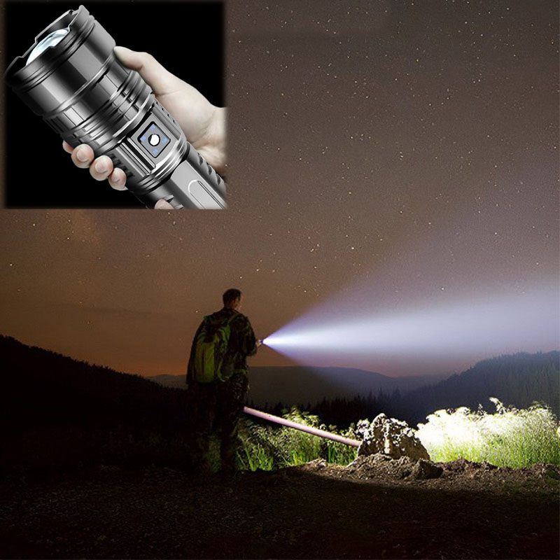 Krachtige Zaklamp met Zoomfunctie en Laserpointer