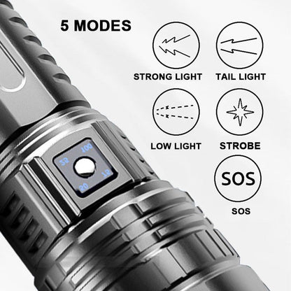 Krachtige Zaklamp met Zoomfunctie en Laserpointer