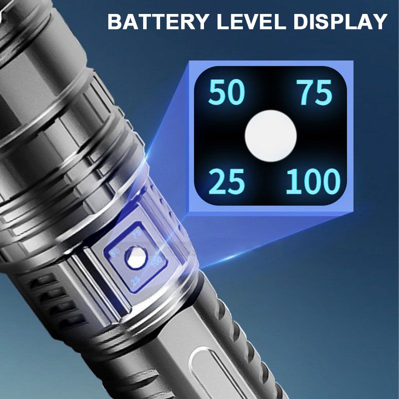 Krachtige Zaklamp met Zoomfunctie en Laserpointer
