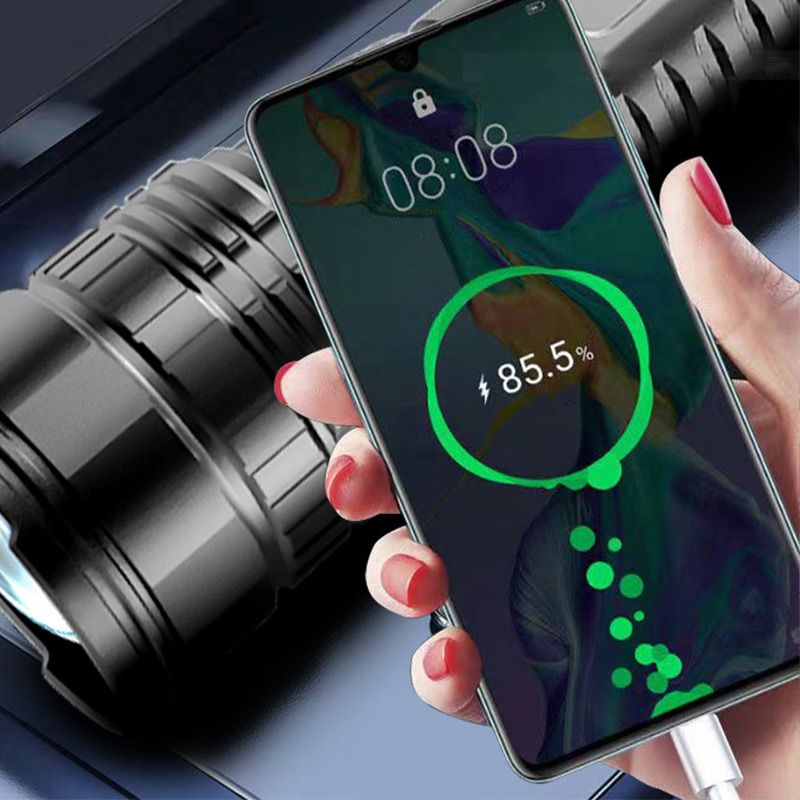 Krachtige Zaklamp met Zoomfunctie en Laserpointer