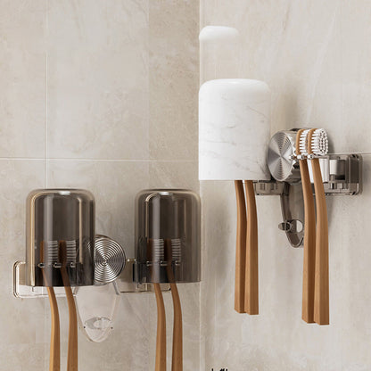 Tandenborstelrek 4-Vak met Sterke Vacuümzuiging Elegant Design