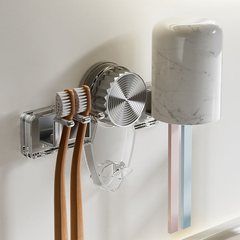 Tandenborstelrek 4-Vak met Sterke Vacuümzuiging Elegant Design