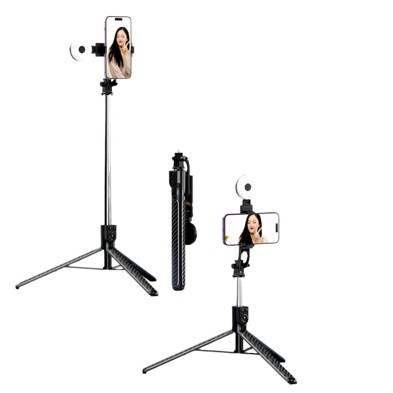 Selfie Stick met LED Licht en Statief voor Perfecte Fotos - Velinix