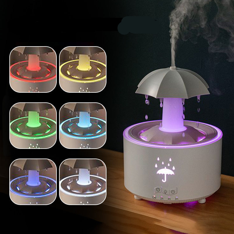 Luchtbevochtiger met 7 Kleuren Verlichting en Aromatherapie