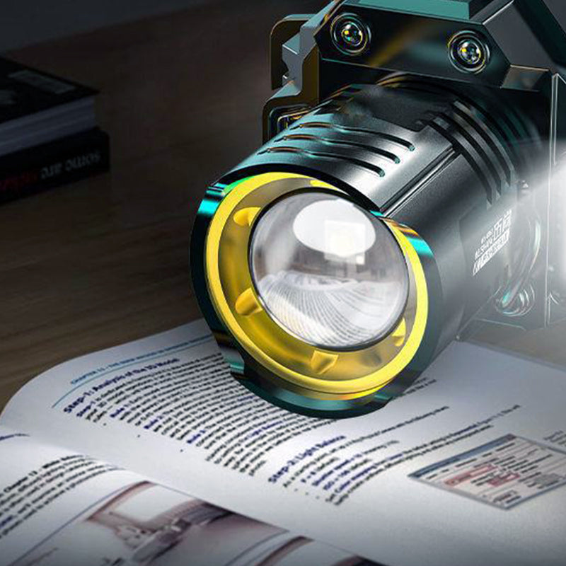 Waterdichte Hoofdlamp Oplaadbaar met LED Verlichting voor Buiten