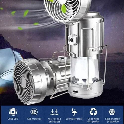LED Lantaarn 6-in-1 Draagbaar met Ventilator en Oplader