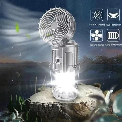 LED Lantaarn 6-in-1 Draagbaar met Ventilator en Oplader