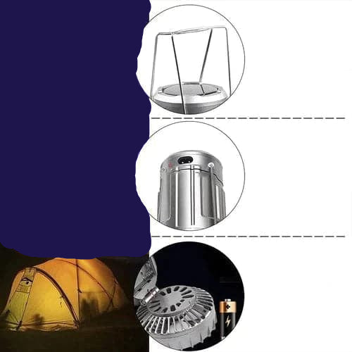 LED Lantaarn 6-in-1 Draagbaar met Ventilator en Oplader