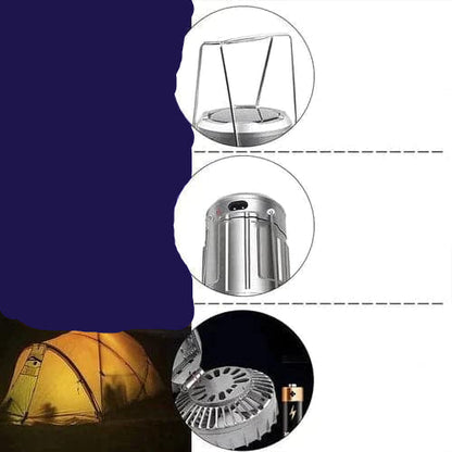 LED Lantaarn 6-in-1 Draagbaar met Ventilator en Oplader