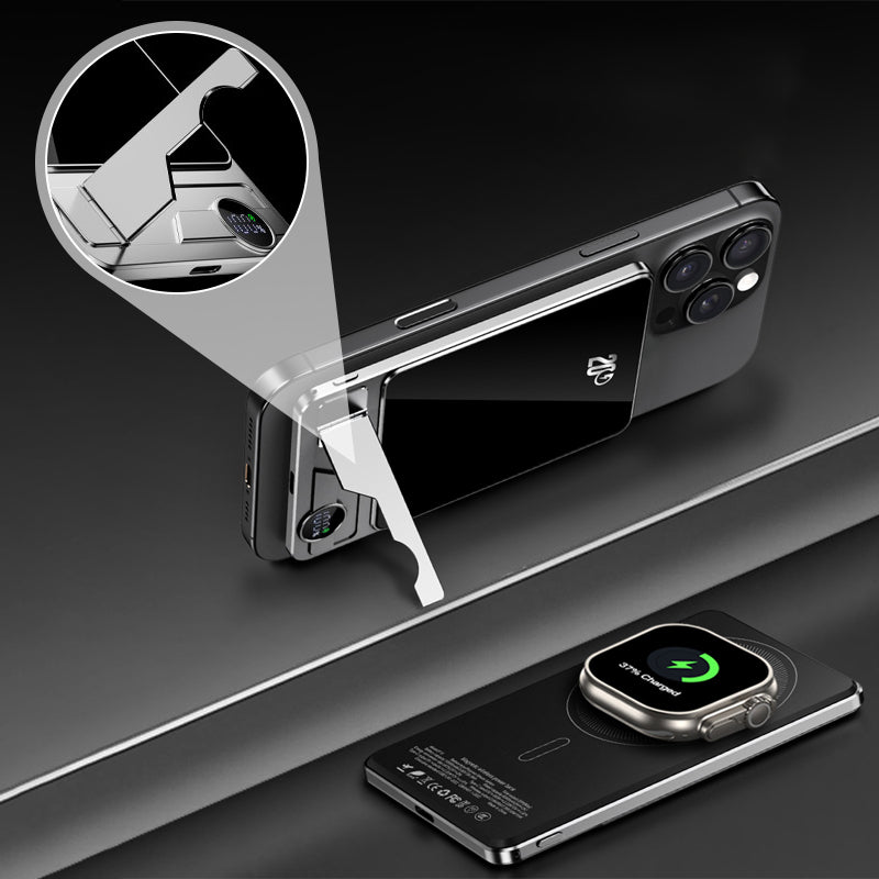 Magnetische Powerbank 2-in-1 met Standaard voor Smartphone