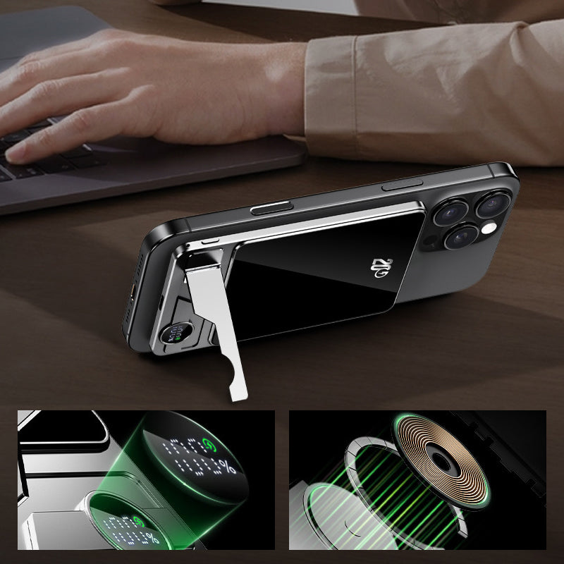 Magnetische Powerbank 2-in-1 met Standaard voor Smartphone