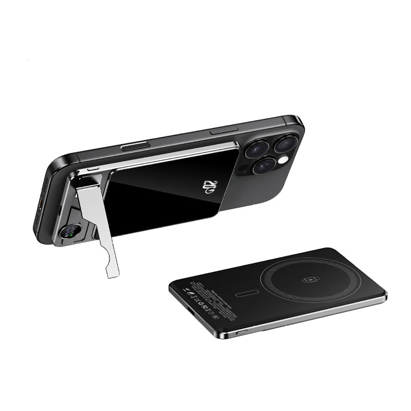 Magnetische Powerbank 2-in-1 met Standaard voor Smartphone - Velinix