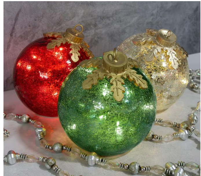 Kerstbal LED Lamp Warm Wit Licht met Timer - Velinix