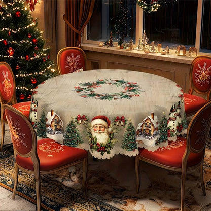 Kersttafelkleed Rendieren Sneeuwmannen Duurzaam Polyester