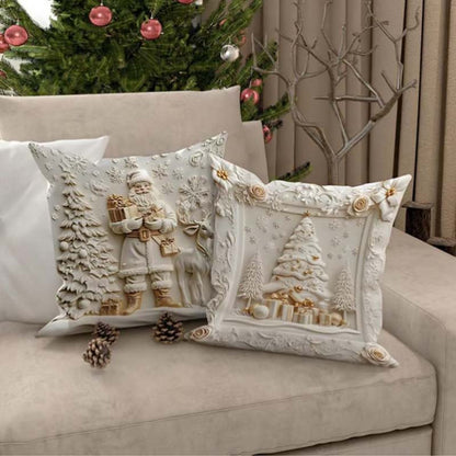 Kerstkussenhoes Set 4-delig Warme Feestelijke Woonkamer Decoratie