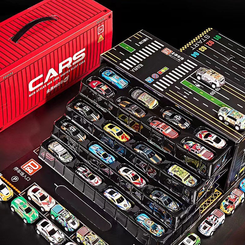 Mini Garage Speelset met 48 Mini Auto's en Garage voor Kinderen