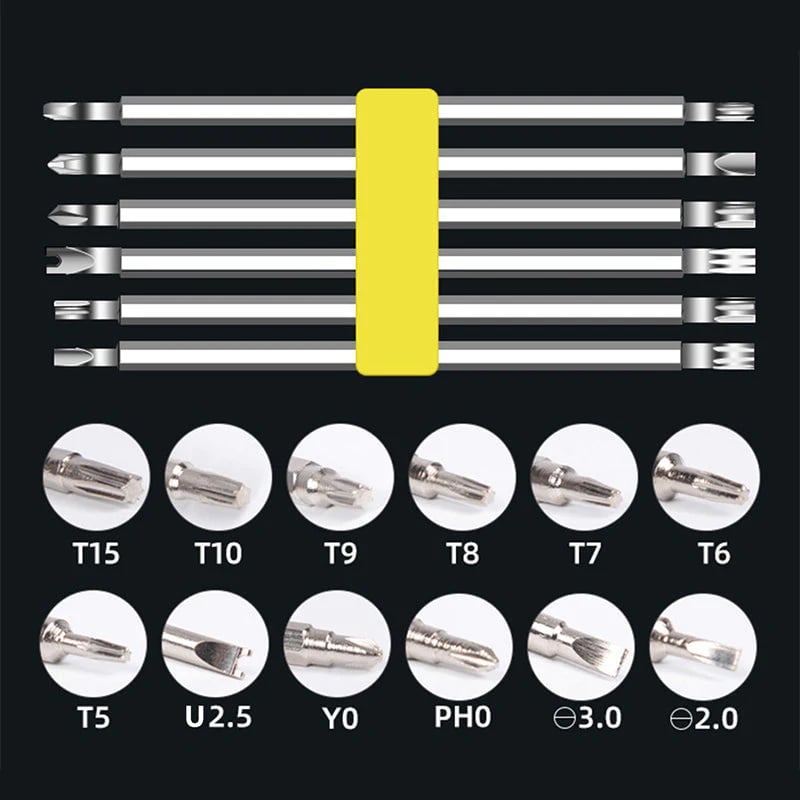 6-in-1 Schroevendraaierset Multifunctioneel met Magnetische Bits