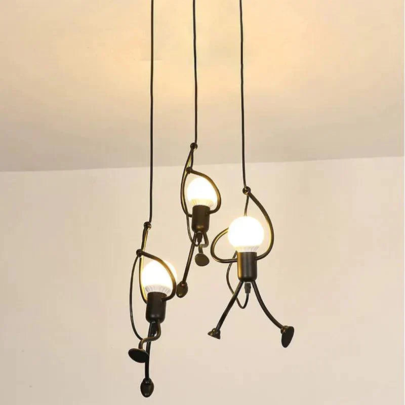 Zwarte Hanglamp Modern Design met Humor