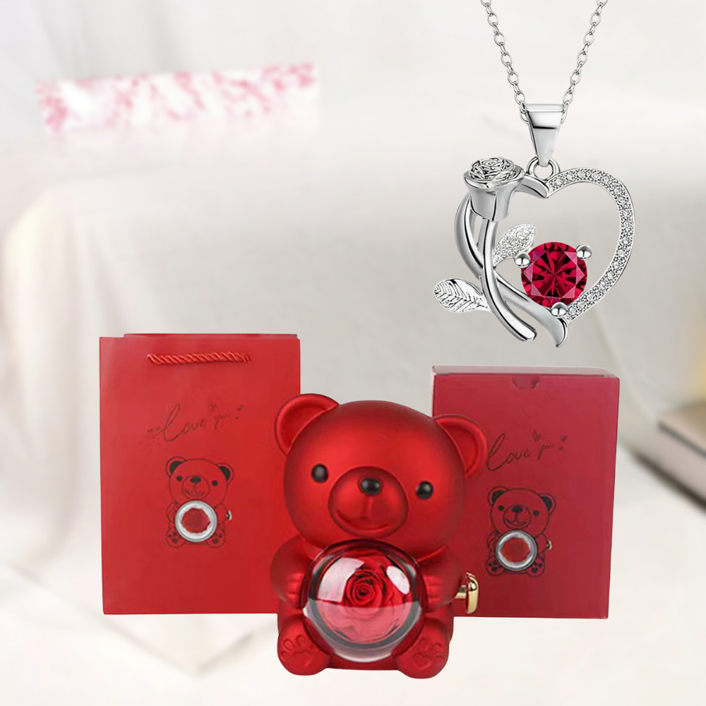 Teddybeer Hanger Sieraden Hartvormig Geschenk Decoratie - Velinix