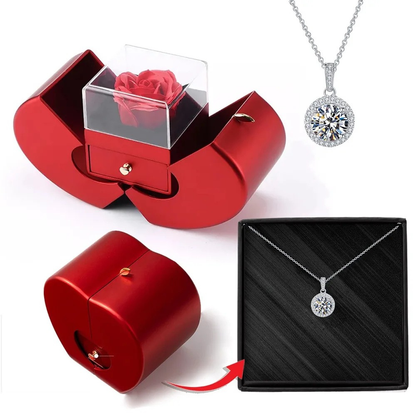 Hartvormige Sieradendoos Roos Cadeau Doos Decoratiebox