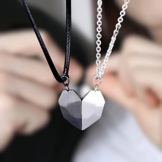 Magnetische Ketting Hartvormig Sieraad met ECG Patroon - Velinix