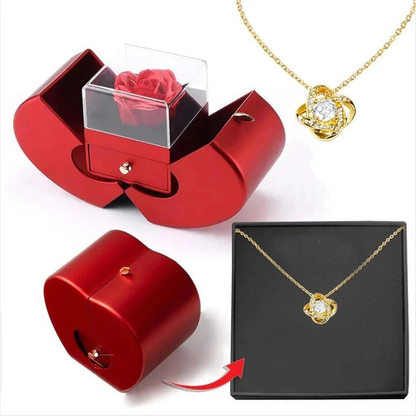 Hartvormige Sieradendoos Roos Cadeau Doos Decoratiebox