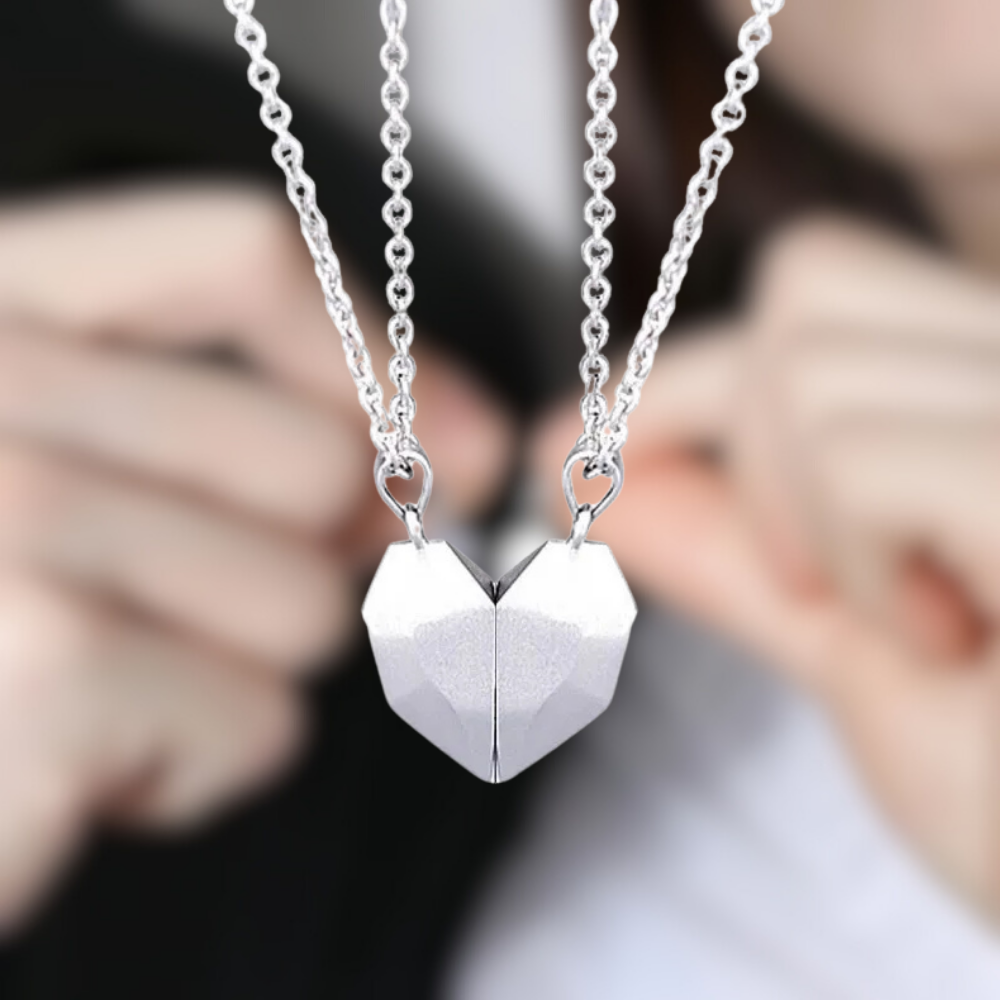 Magnetische Ketting Hartvormig Sieraad met ECG Patroon