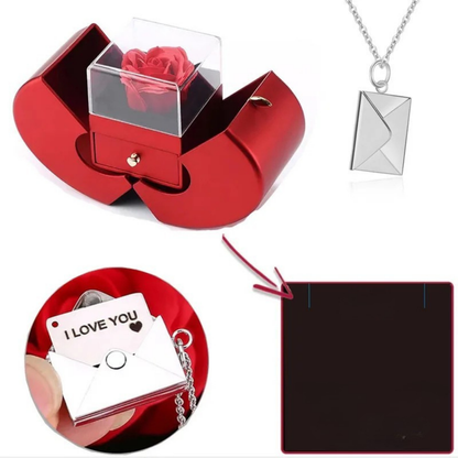 Hartvormige Sieradendoos Roos Cadeau Doos Decoratiebox