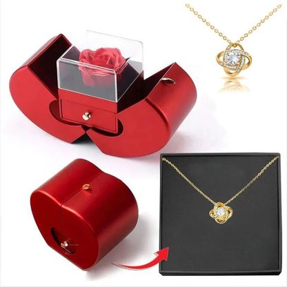 Hartvormige Sieradendoos Roos Cadeau Doos Decoratiebox