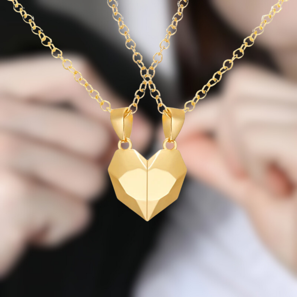 Magnetische Ketting Hartvormig Sieraad met ECG Patroon