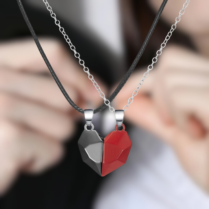 Magnetische Ketting Hartvormig Sieraad met ECG Patroon