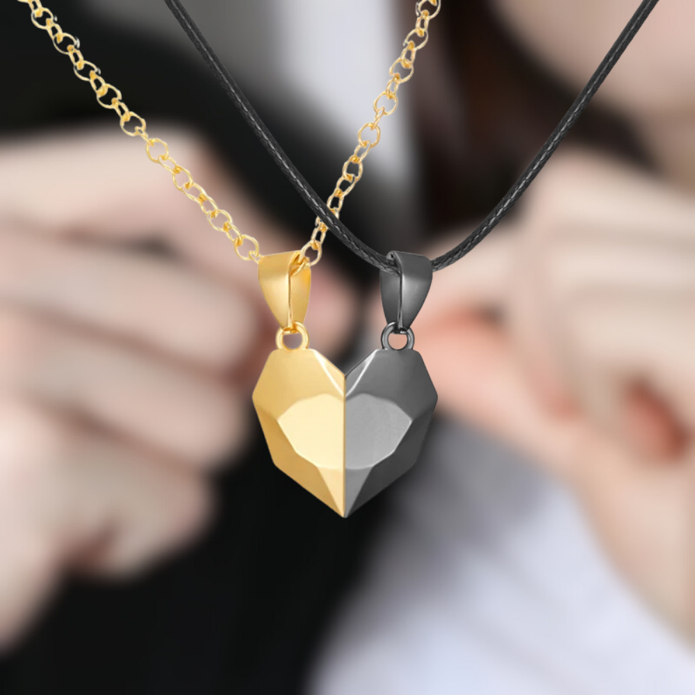 Magnetische Ketting Hartvormig Sieraad met ECG Patroon