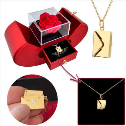 Hartvormige Sieradendoos Roos Cadeau Doos Decoratiebox