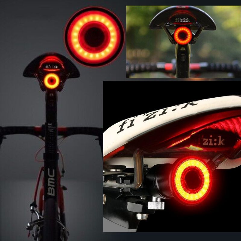 Waterdichte USB Fietsachterlicht met Remdetectie - Velinix