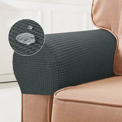 Stoelhoezen Stretch Bordeaux - Spandex Fauteuilhoezen Set van 2