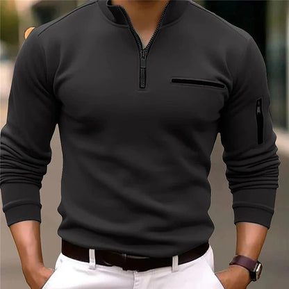 Gents™ – Heren Kwart-Zip Trui van Premium Materiaal voor Stijlvol Comfort-1