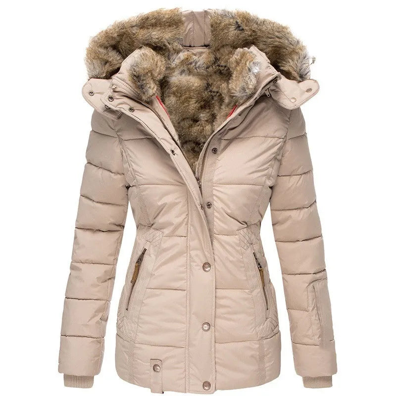 Damesjas Warm Winter - Bontgevoerd Jack met Kraag