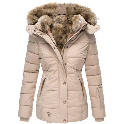 Damesjas Warm Winter - Bontgevoerd Jack met Kraag