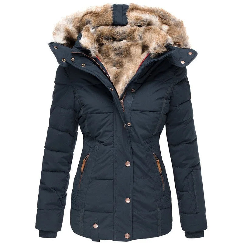 Damesjas Warm Winter - Bontgevoerd Jack met Kraag