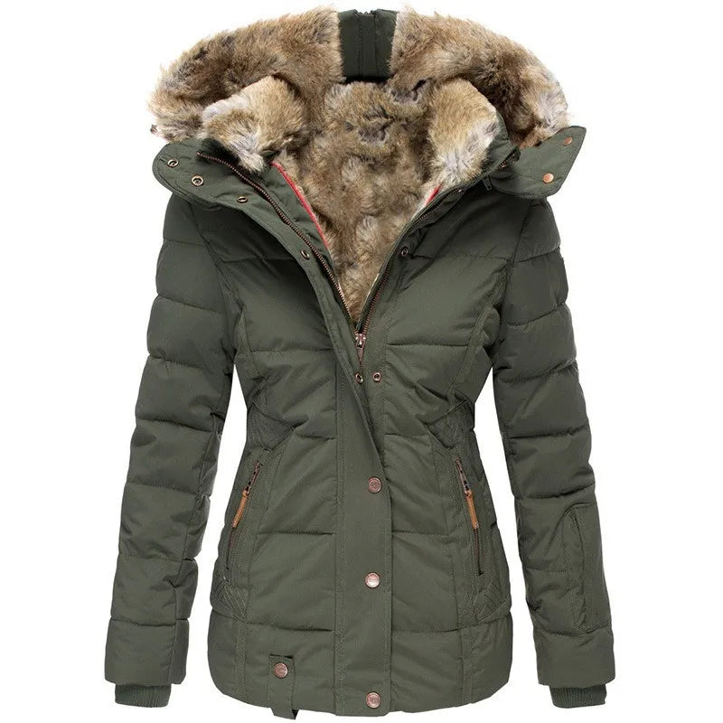 Damesjas Warm Winter - Bontgevoerd Jack met Kraag - Velinix