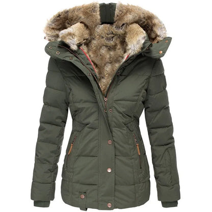Damesjas Warm Winter - Bontgevoerd Jack met Kraag - Velinix