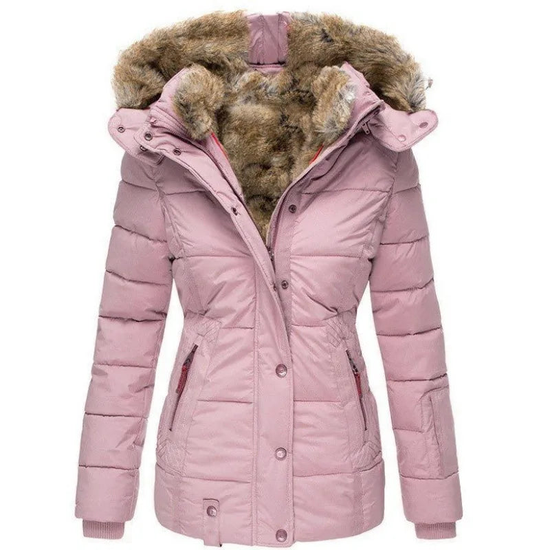 Damesjas Warm Winter - Bontgevoerd Jack met Kraag