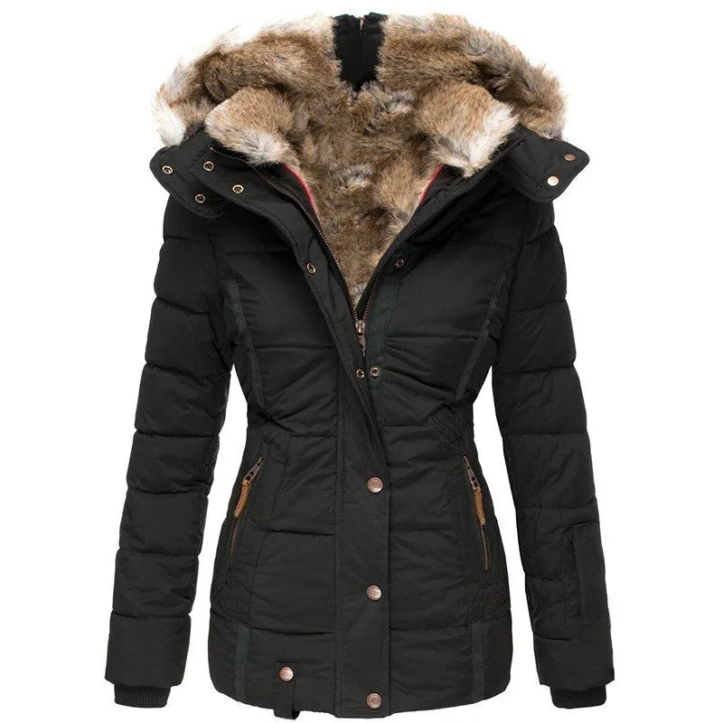Damesjas Warm Winter - Bontgevoerd Jack met Kraag