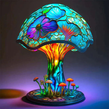 Kleurrijke Glas-in-lood Lamp Dimbaar voor Sfeer - Velinix