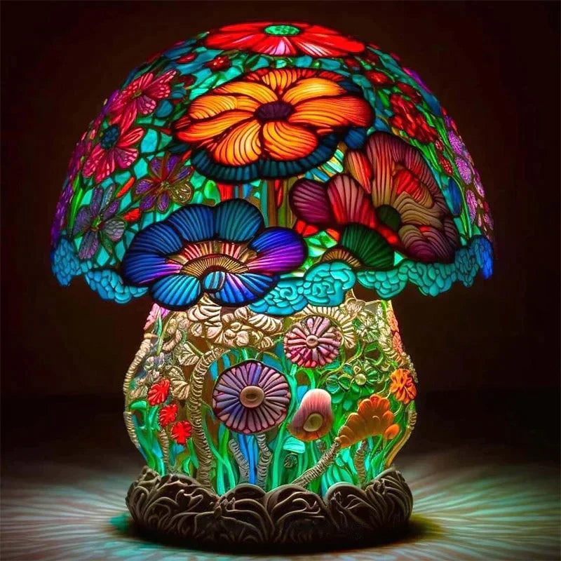 Kleurrijke Glas-in-lood Lamp Dimbaar voor Sfeer