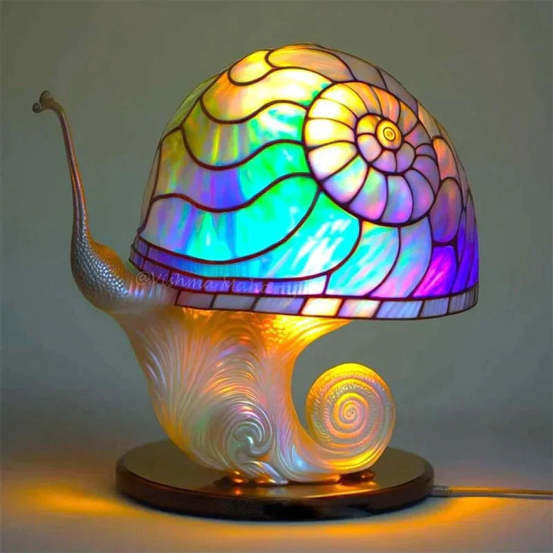 Kleurrijke Glas-in-lood Lamp Dimbaar voor Sfeer