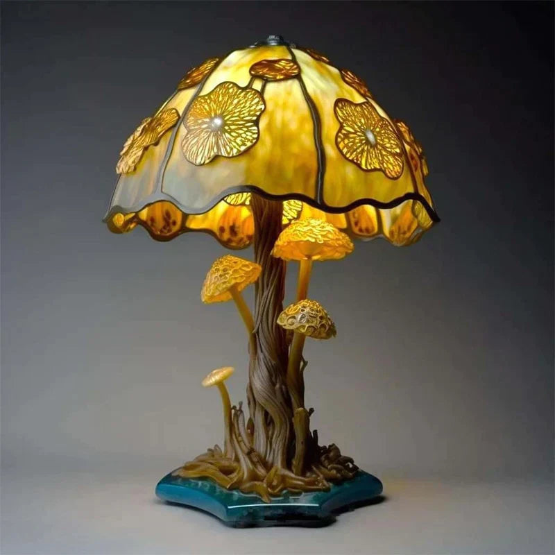 Kleurrijke Glas-in-lood Lamp Dimbaar voor Sfeer