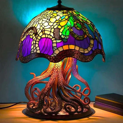 Kleurrijke Glas-in-lood Lamp Dimbaar voor Sfeer