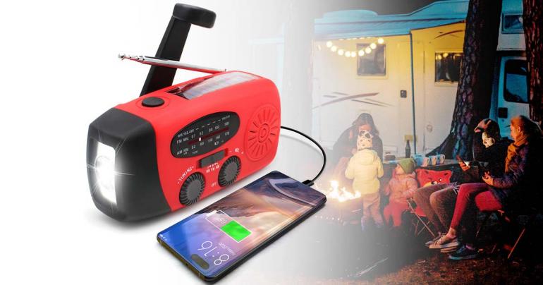 SolarGuard™ – Noodradio Op Batterijen met Power Bank en LED Zaklamp-4