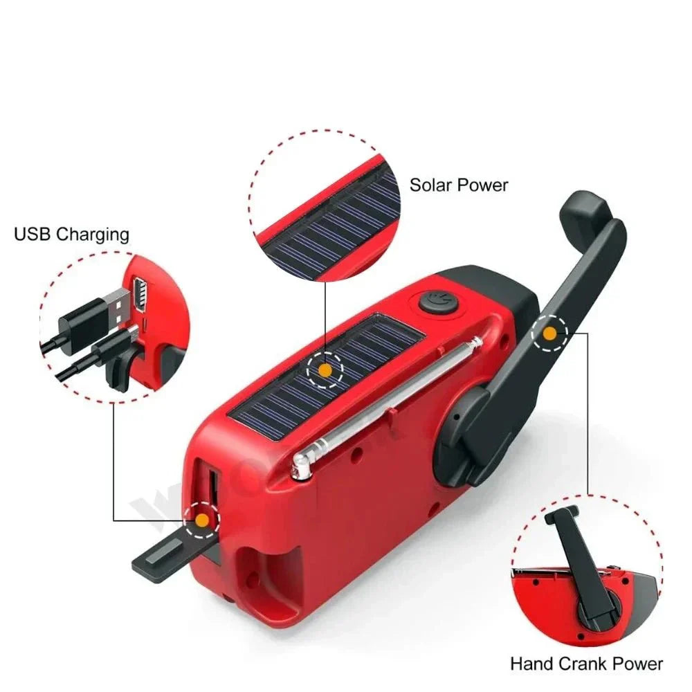 SolarGuard™ – Noodradio Op Batterijen met Power Bank en LED Zaklamp-3
